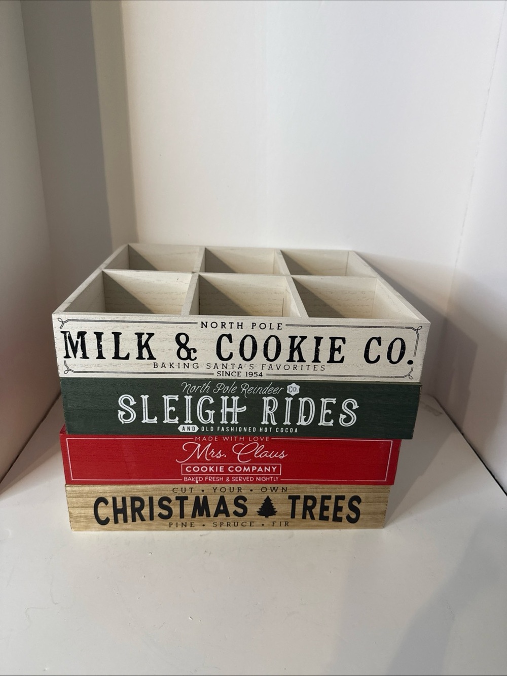 Target playground 2021 holiday wooden crates set of 4
